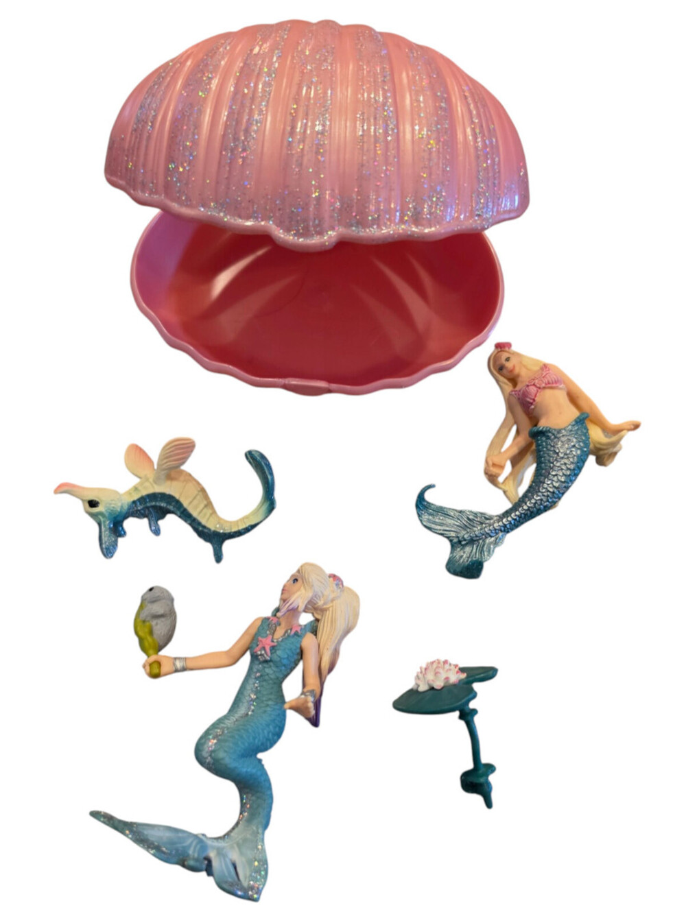Schleich Bayala fantasy series Mermaids w/ Pink Glitter Clamshell